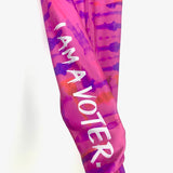 Terez Magenta "I AM A VOTER" Leggings- Size XS (Inseam 21")