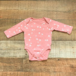 Old Navy Pink/White Heart Onesie- Size 0-3M