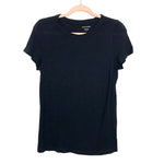 Banana Republic Black Cozy Slub Round Neck Tee NWT- Size M