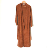 Love Fire Brown Chenille Belted Duster- Size ~S