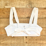 Xhilaration White Swiss Dot Bikini Top- Size M (we have matching bottoms)