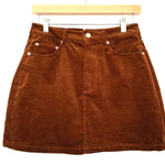 H&M Brown Corduroy Skirt NWT- Size 4