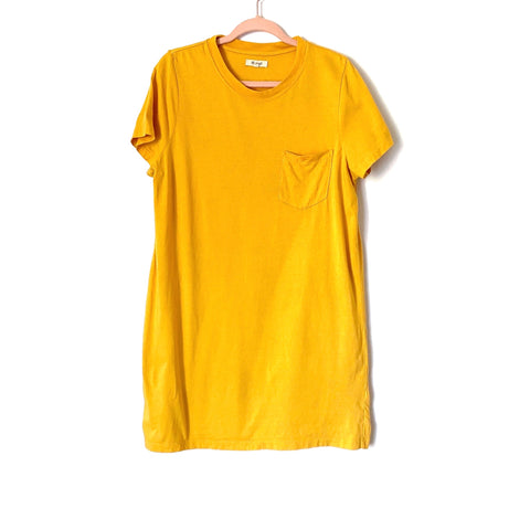 Madewell Yellow Pocket T Shirt Dress- Size XL (see notes)