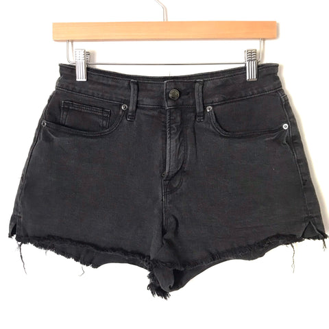 Good American Black Denim Cutoff Shorts- Size 2/26