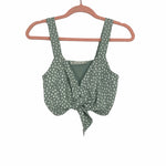 Abercrombie & Fitch Green Dot Tie-Front Top- Size XS (We Have Matching Bottoms!)