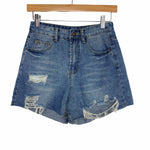 Shein Distressed Denim Shorts- Size XS