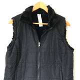 Jockey Black Reversible Faux Fur Vest- Size S