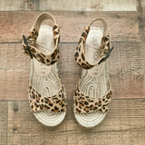Sole Society Animal Print Espadrille Sandals- Size 7