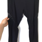 Fabletics Black Leggings with Side Ribbing, Vents, and Pockets- Size L (Inseam 27”)
