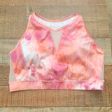 Wavvy Pink/Orange Tie Dye Padded Sports Bra- Size L (We Have Matching Bottoms!)