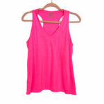 Lucky In Love Neon Pink Racerback Workout Top- Size XL (16)