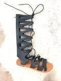 Shoevibe Gladiator Black Sandal- Size 7