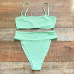 Show Me Your Mumu Green Bikini Top- Size M (Top Only)