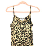 Hayden Animal Print Front Slits Slip Dress- Size S