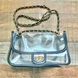 No Brand Clear/Black Lined Handbag