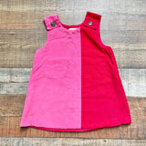 The Beaufort Bonnet Company Red/Pink Corduroy Jumper Dress- Size 3T (see notes)