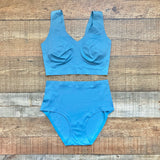 EBY Blue Seamless Bralette- Size S (we have matching underwear)