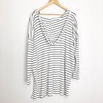 Vestique Striped Hooded Tunic Sweater NWT- Size S