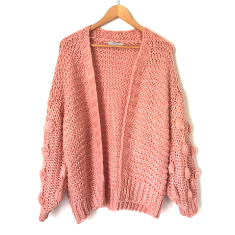 Favlux Pink Chunky Knit Cardigan- Size S