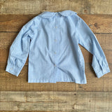 Little English Blue Gingham Collared Top- Size 4T