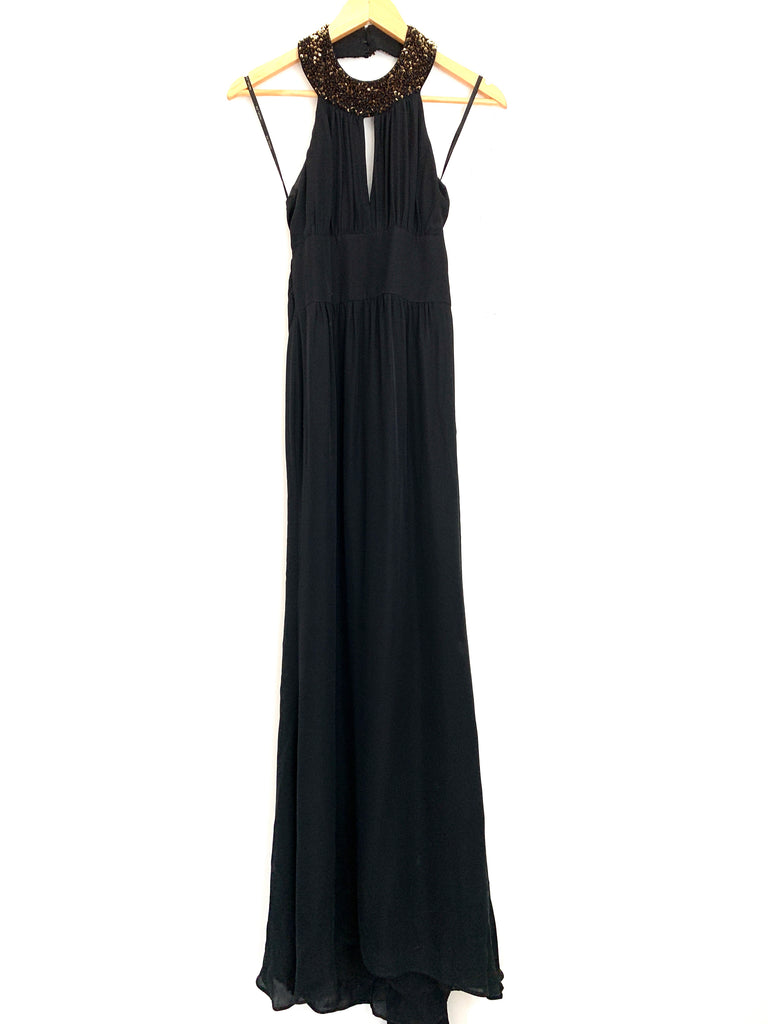 Rachel Zoe Black Sequin Halter Dress 100% Silk- Size 0 (WORN TO JOHN S The Saved Collection Rachel Zoe Black Sequin Halter Dress 100% Silk- Size 0 (WORN TO JOHN S The Saved Collection