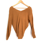 No Brand Brown Knot Back Sweater- Size~ S