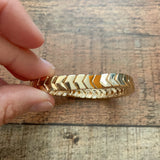 The Styled Collection Gold Chevron Mosaic Tile Bracelet NWT