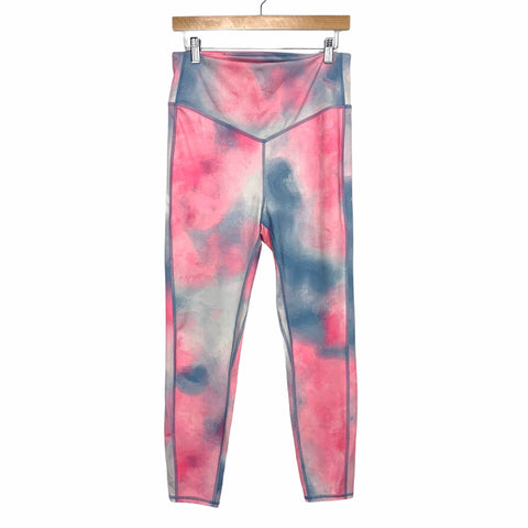 Wavvy Pink/Blue Tie Dye Leggings- Size L (Inseam 24" - We Have Matching Top!)