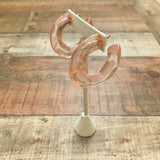 BaubleBar Pink Hallee Lucite Hoop Earrings