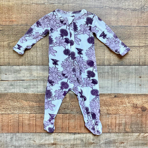 Kate Quinn Purple Floral Hidden Zip Up Outfit- Size 0-3M