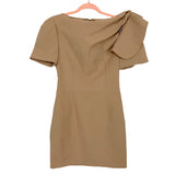 Mossman Mocha with Gathered Neckline and Ruffle Sleeve Mini Dress NWT- Size 4