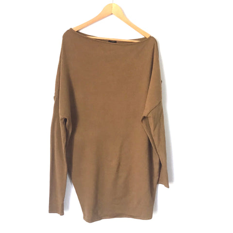 NBD Camel Wide Neck Sweater Dress NWT- Size S