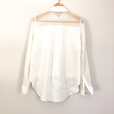Derek Lam 10 Crosby Sheer Shoulder Button Down- Size 2