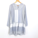 LOFT Light Blue Striped Drop Waist Dress- Size XS