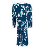 Eliza J Green Floral and Bird Print Belted Dress- Size 14