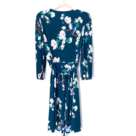 eliza j dresses green floral Eliza J Women's Off-The-Shoulder 3D Floral Midi Dress - Green