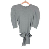Petal + Pup Gray Ribbed Knit Exposed Back with Tie Julian Top- Size M