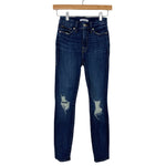 Good American Good Legs Crop Distressed Jeans- Size 0/25 (Inseam 25.5”)