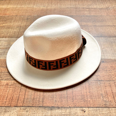 Fedoramore White Logo Adjustable Wool Hat