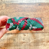 No Brand Red/Green/White Pattern Knot Headband