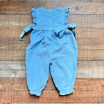 Shower Me With Love Light Blue Corduroy Harper with Side Bows Jumpsuit- Size 18M