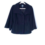 Armani Exchange Black Wool Blend Bell Sleeve Jacket- Size S (see notes)
