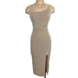 Petal + Pup One Shoulder Front Slit Dress- Size 4