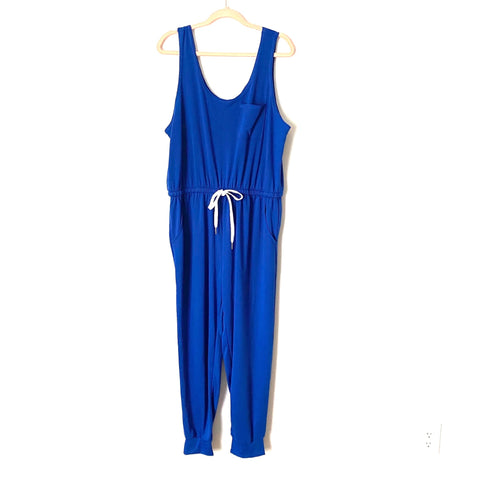 Gilli Blue Drawstring Waist Jumpsuit NWT- Size 1X