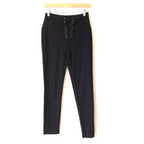 Lovers + Friends Black Lace Up Legging Pants NWT- Size S