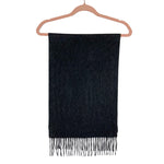 NUNA Grey Cahsmere Embroidered Logo Scarf