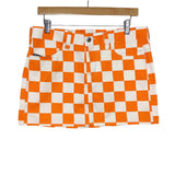 Game Bibs Orange/White Checkered Skirt NWT- Size 4 (See Notes)