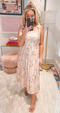 Goodnight Macaroon Blush Floral Tie Strap Dress NWT- Size M