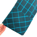 Tuckernuck Teal Plaid with Oversized Cuff Dress- Size XL (see notes)