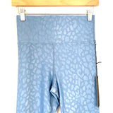 Carbon38 Blue Leopard Print Leggings NWT- Size S (Inseam 24")